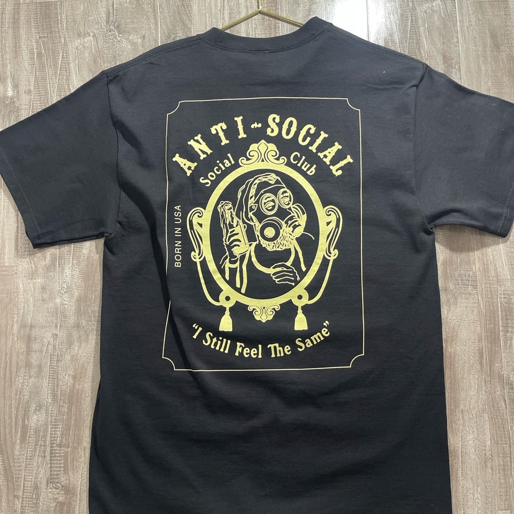 Anti Social Social Club Black and Yellow Short Sleeve Tee